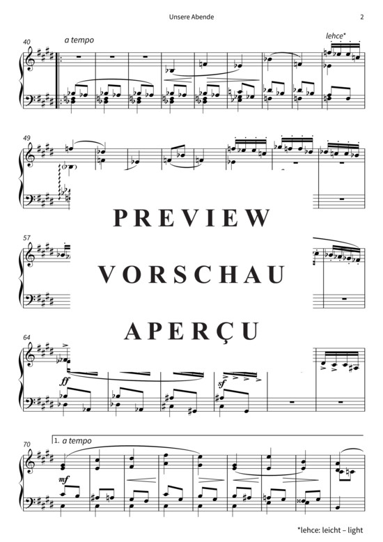 Product gallery: Page 5 of 7 Unsere Abende - Nr. 1 aus Auf verwachsenem Pfade , , Piano Solo