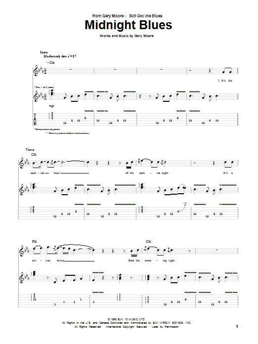 Product gallery: Page 1 of 1 Midnight Blues, Gary Moore