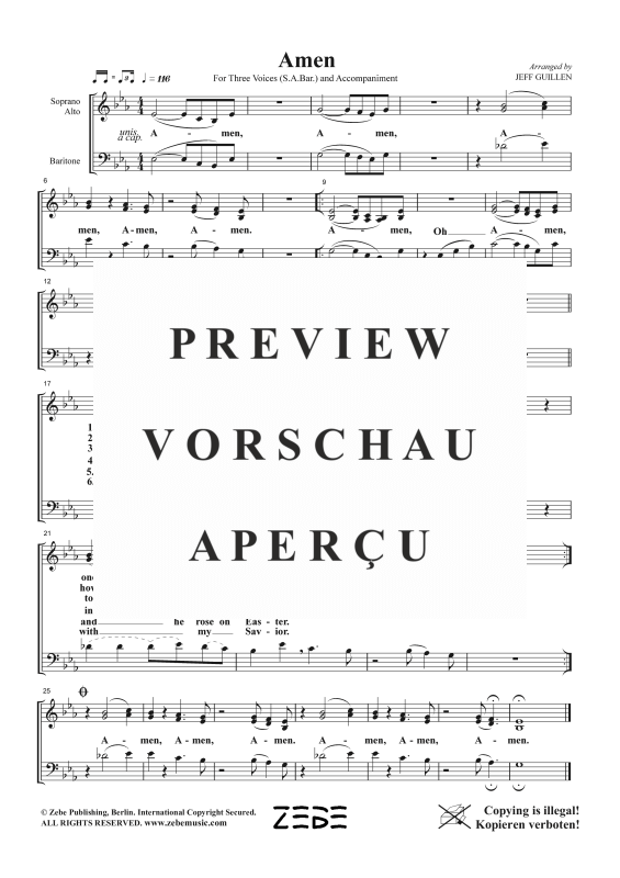 Produktgalerie: Seite 1 von 6 Amen, , Gemischter Chor SAB und Klavier