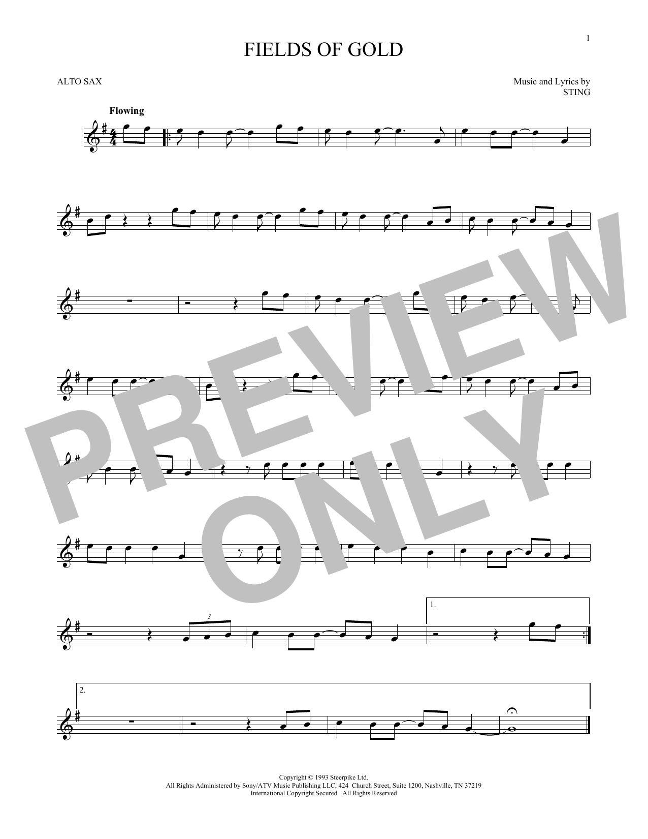 Product gallery: Page 1 of 1 Fields Of Gold, Sting