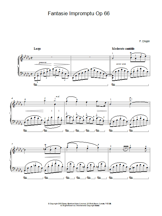 Product gallery: Page 1 of 1 Fantasie Impromptu Op. 66 (Largo), Frederic Chopin