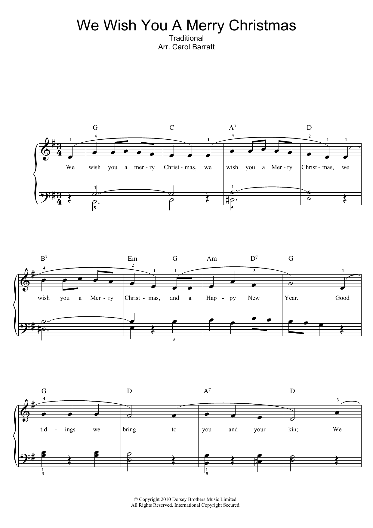 Produktgalerie: Seite 1 von 1 We Wish You A Merry Christmas, Traditional Carol, Gesang, Klavier
