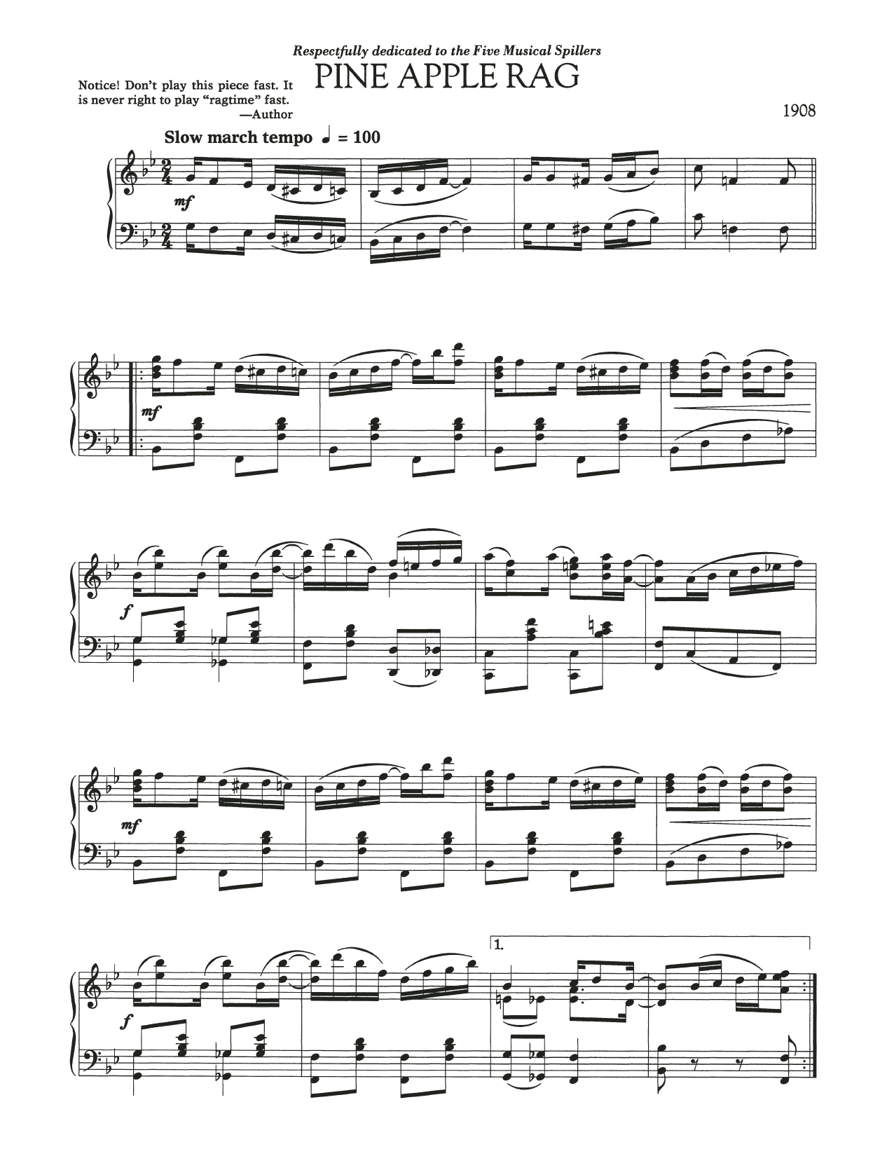 Product gallery: Page 1 of 1 Pine Apple Rag, Scott Joplin