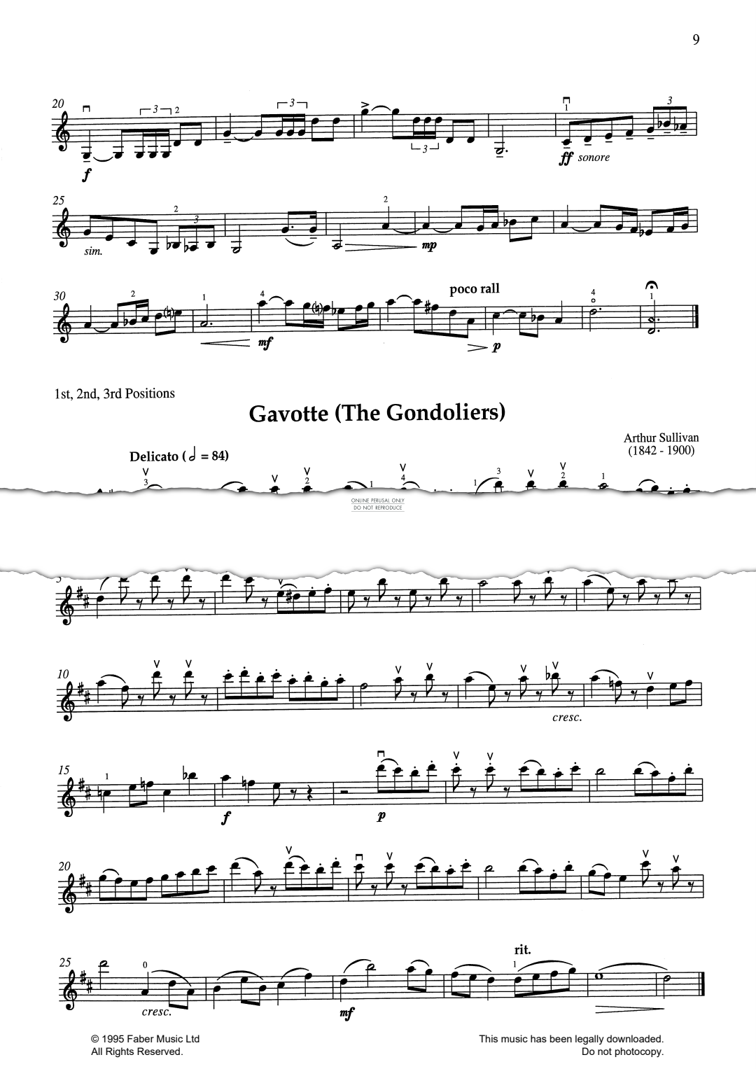 Product gallery: Page 1 of 1 Gavotte (from 'The Gondoliers'), Arthur S. Sullivan