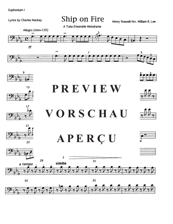 Produktgalerie: Seite 15 von 21 Ship on Fire , , (2x Euphonium, 2x Tuba + Solostimme)