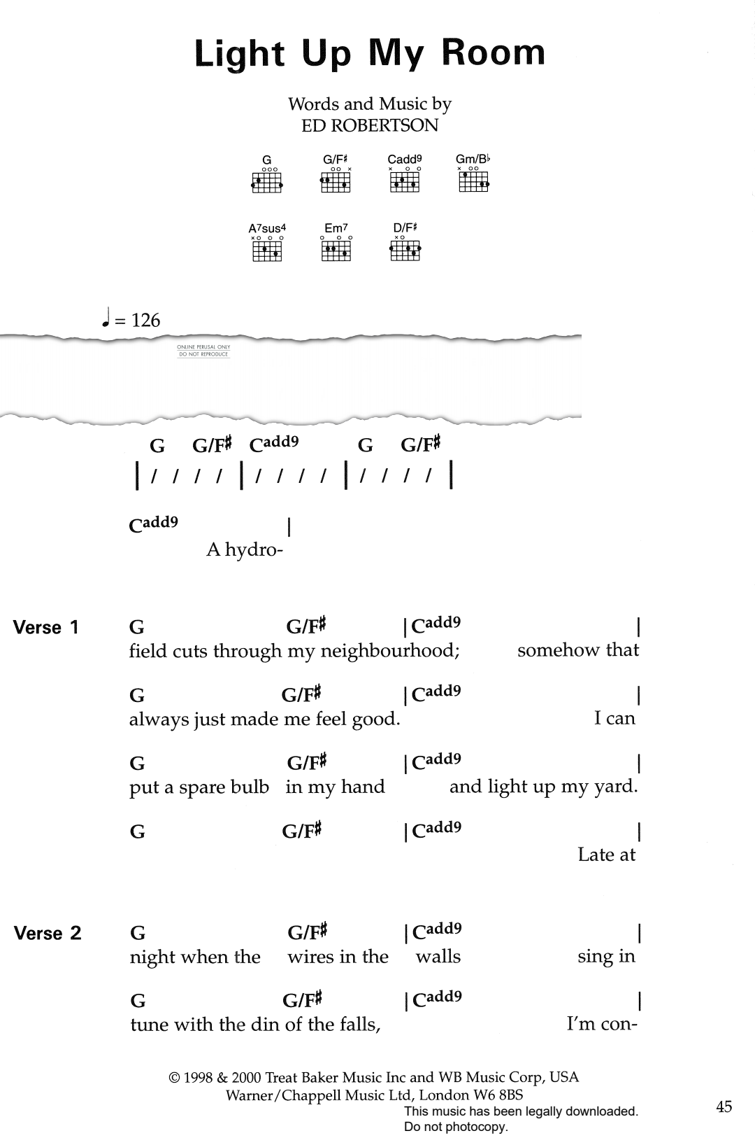 Product gallery: Page 1 of 1 Light Up My Room, Barenaked Ladies