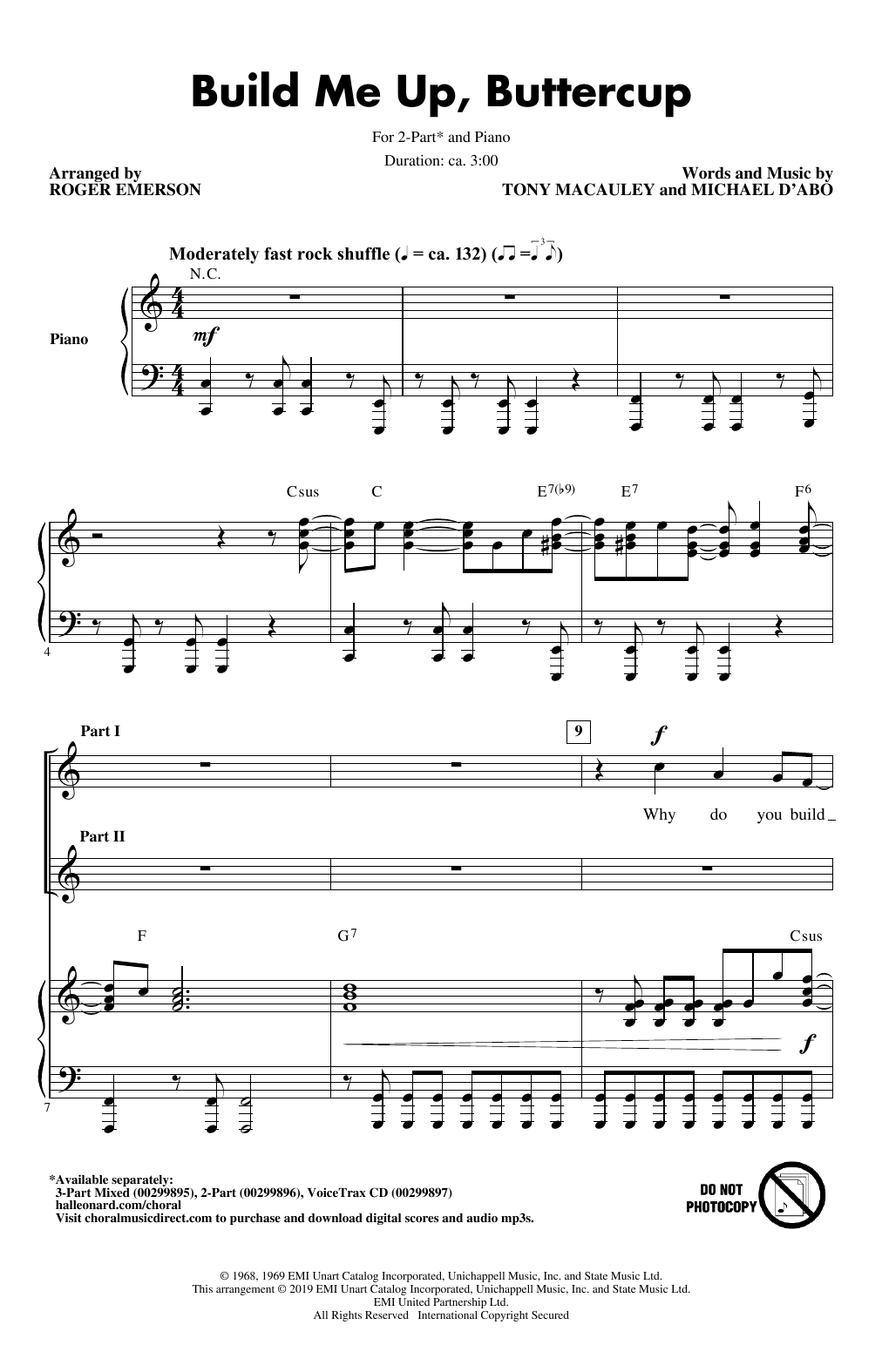 Product picture to: Build Me Up, Buttercup (arr. Roger Emerson)