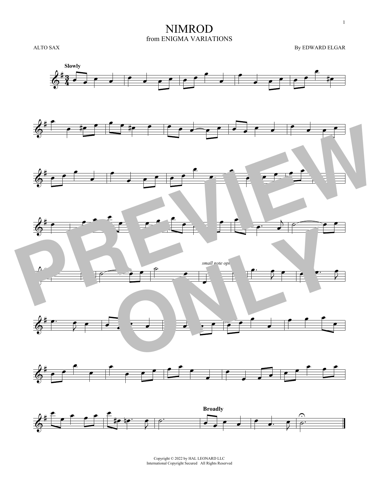 Product gallery: Page 1 of 1 Nimrod, Edward Elgar