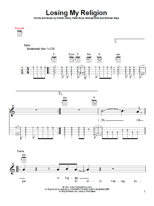 Product gallery: Page 1 of 1 Losing My Religion, R.E.M.