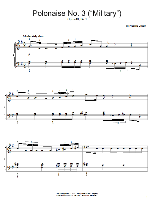 Product picture to: Polonaise Op. 40, No. 1
