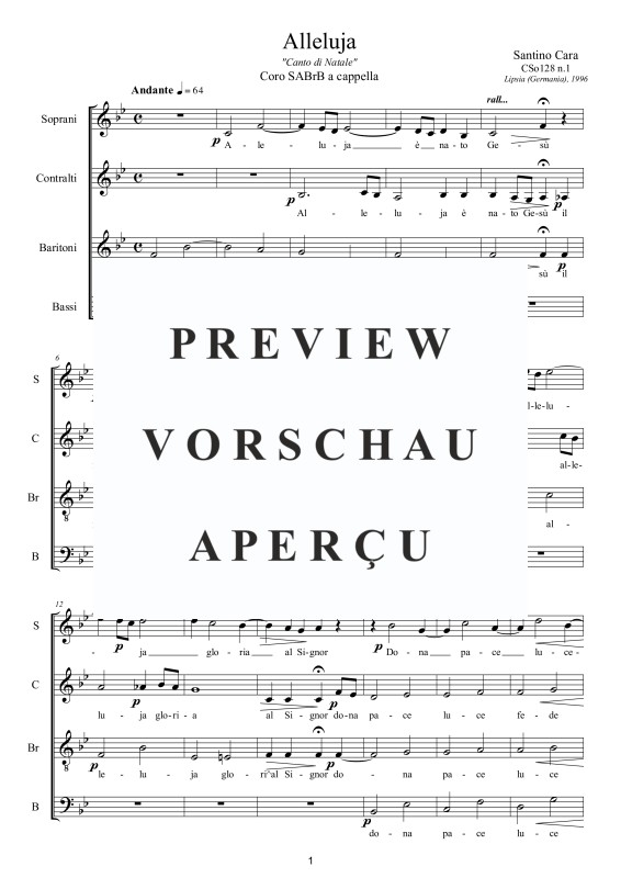 Produktgalerie: Seite 2 von 7 Alleluja - Canto di Natale, , Gemischter Chor S A Bar B a capella