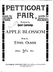 cover: Apple Blossom, Arthur Wood, Gesang, Klavier