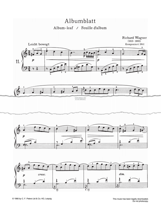 Produktgalerie: Seite 1 von 1 Album-leaf, Richard Wagner, Klavier