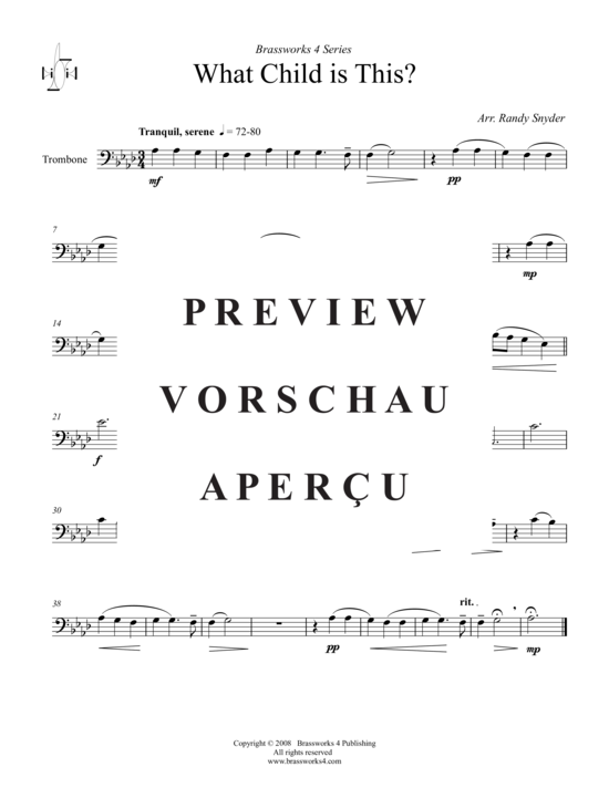 Produktgalerie: Seite 8 von 9 What Child is This?, , (2xTrompete in B, Horn in F, Posaune)
