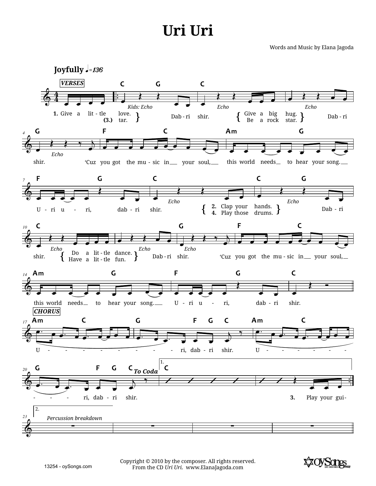 Produktgalerie: Seite 1 von 1 Uri Uri, Elana Jagoda, Melodieinstrument