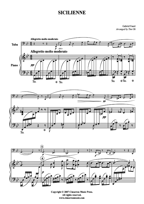 Product picture to: Sicilienne Gabriel Faure