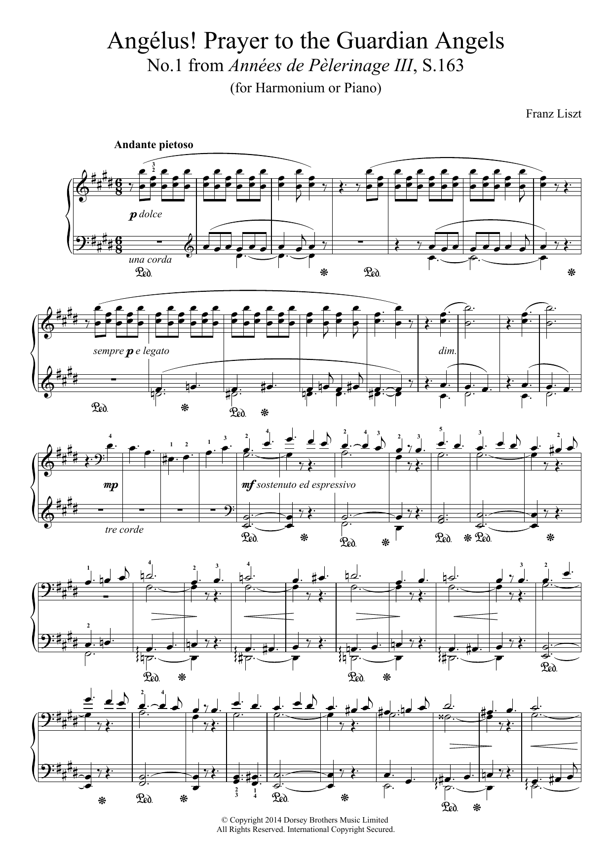 Produktbild zu: Annees De Pelerinage III, No.1: Angelus! Prayer To The Guardian Angels