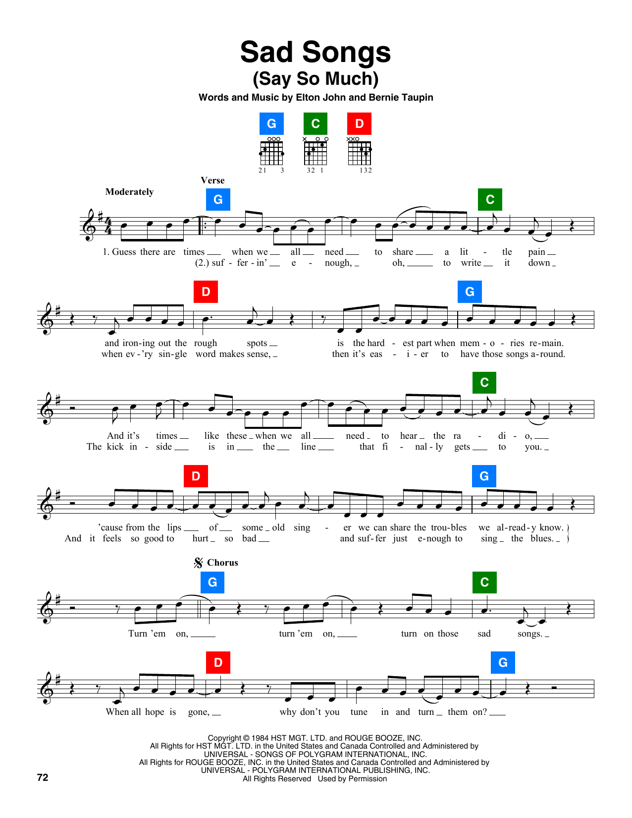 Produktbild zu: Sad Songs (Say So Much)