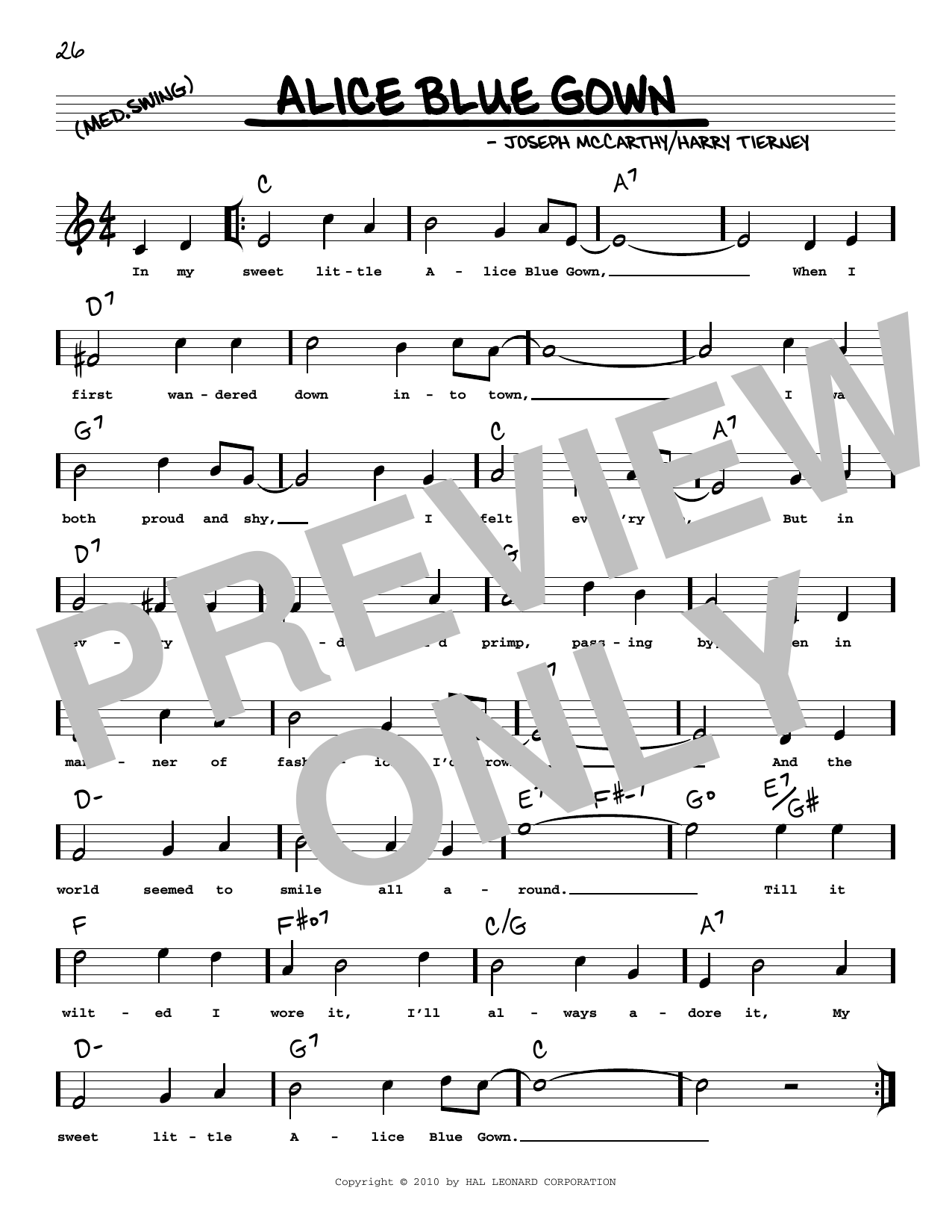 Product picture to: Alice Blue Gown (arr. Robert Rawlins)
