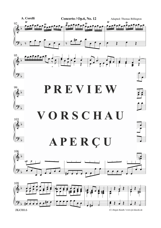Produktgalerie: Seite 7 von 10 Concerto Op,6. No.12, , Klavier/Cembalo Solo
