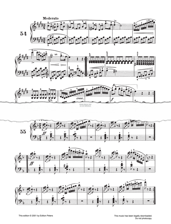 Produktgalerie: Seite 1 von 1 Moderato Op. 139 No. 54, Carl Czerny, Klavier