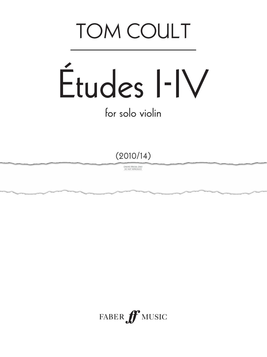 Produktgalerie: Seite 1 von 1 Études, Tom Coult, Violine
