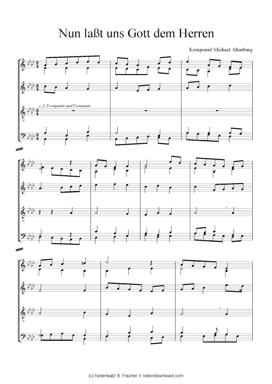 Product picture to: Nun laßt uns Gott dem Herren Michael Altenburg
