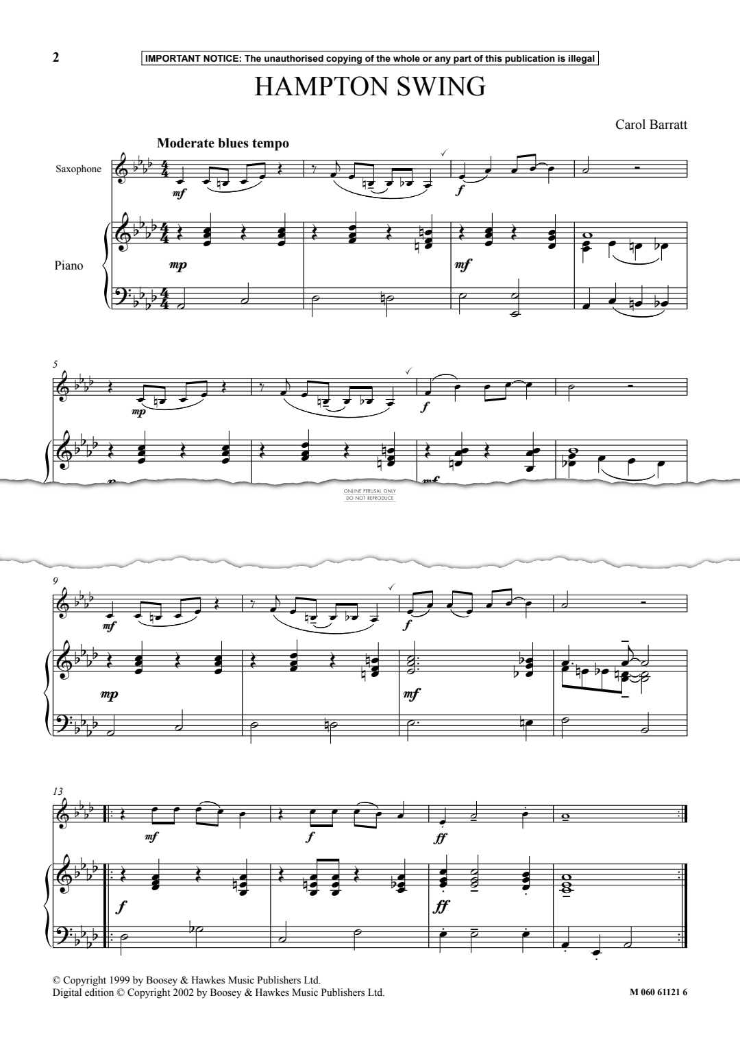 Produktgalerie: Seite 1 von 1 Hampton Swing, Carol Barratt, Klavier, Saxophon