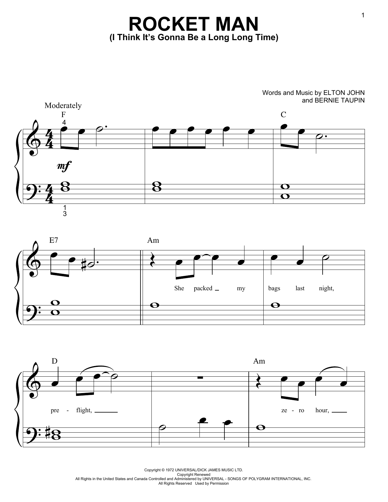 Produktbild zu: Rocket Man (I Think It's Gonna Be A Long Long Time)