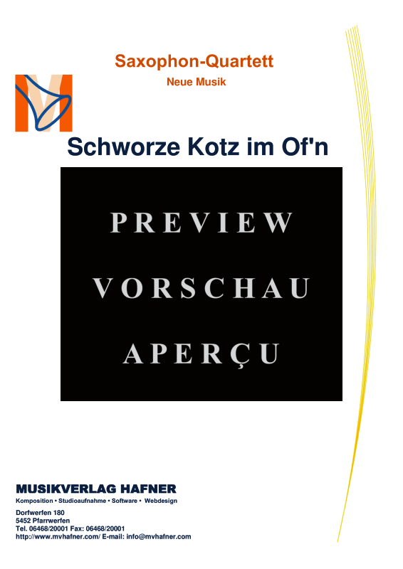 Product gallery: Page 2 of 11 Schworze Kotz im Ofn, , (Saxophone Quartet)