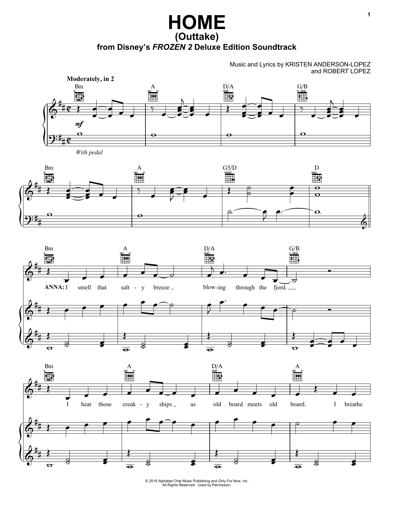 Produktbild zu: Home - Outtake (from Disney's Frozen 2)