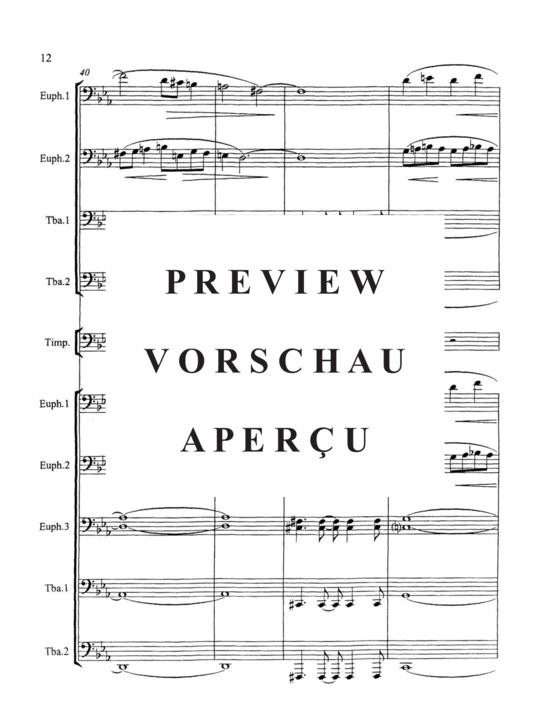 Produktgalerie: Seite 14 von 21 Fanfare and Song , , (Tuba Ensemble für SoloTuba Quartett EETT, Pauken + Tuba Quintett)