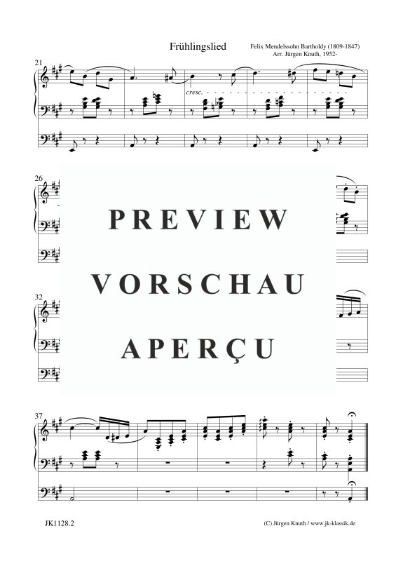 Produktgalerie: Seite 5 von 5 Frühlingslied , , Orgel Solo