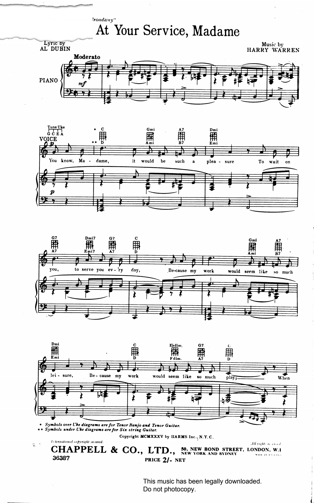 Produktbild zu: At Your Service, Madame