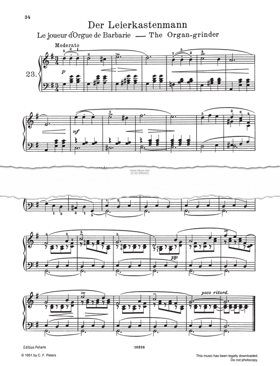 Produktgalerie: Seite 1 von 1 Der Leierkastenmann, Pyotr Ilyich Tchaikovsky, Klavier