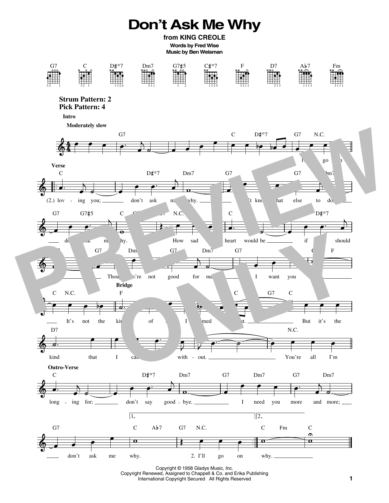 Produktgalerie: Seite 1 von 1 Don't Ask Me Why, Elvis Presley, Gitarre