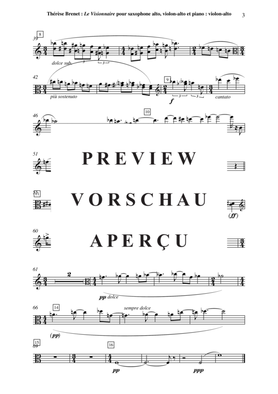 Product gallery: Page 17 of 17 Le Visionnaire , , (alto saxophone, viola + piano)