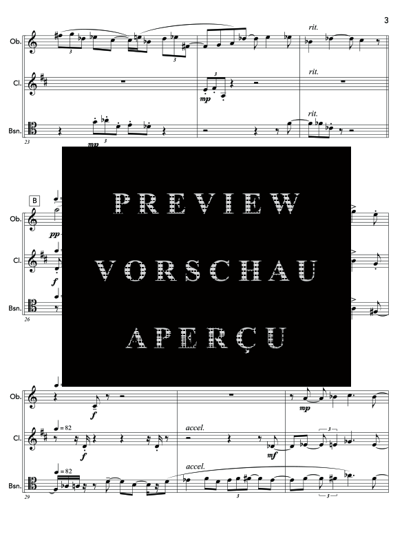 Product gallery: Page 7 of 11 Two Girls and a Boy, , (woodwind trio oboe, clarinet and bassoon)