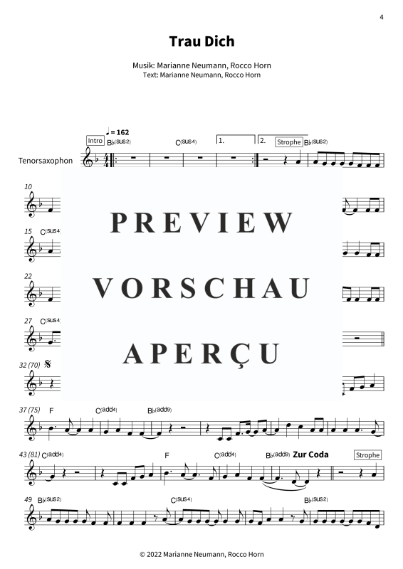 Produktgalerie: Seite 6 von 11 Das Heiligste in Gold - Sechs ausgewählte Berge-Lieder, Berge, Tenor Saxophon Solo