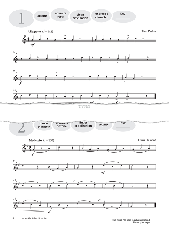 Product gallery: Page 1 of 1 Study No.1 'Allegretto' (from 'More Graded Studies For Saxophone Book One'), Tom Parker