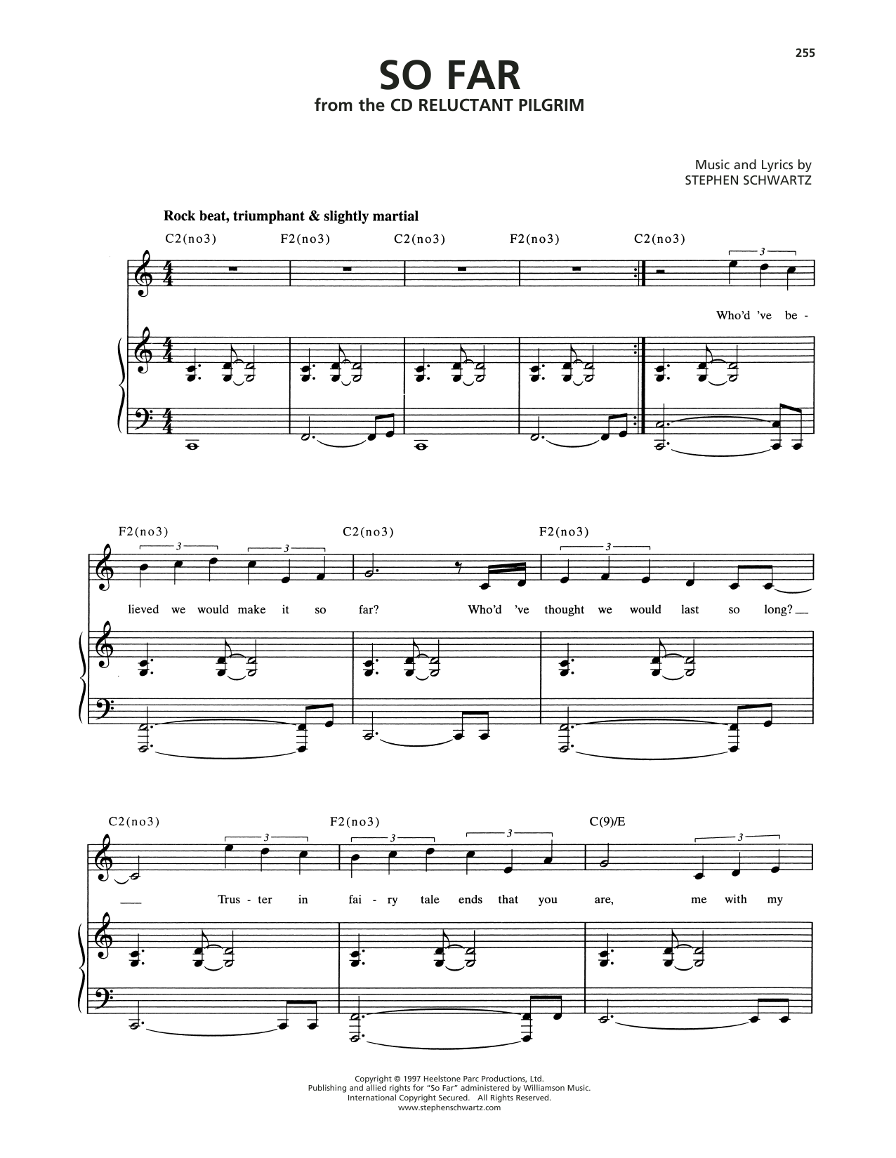 Produktgalerie: Seite 1 von 1 So Far, Stephen Schwartz, Gesang, Klavier