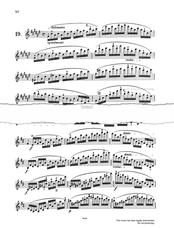 Produktgalerie: Seite 1 von 1 Etude 19 Dolcissimo (from 'Etudes Brilliantes Op.73'), Charles Dancla, Violine