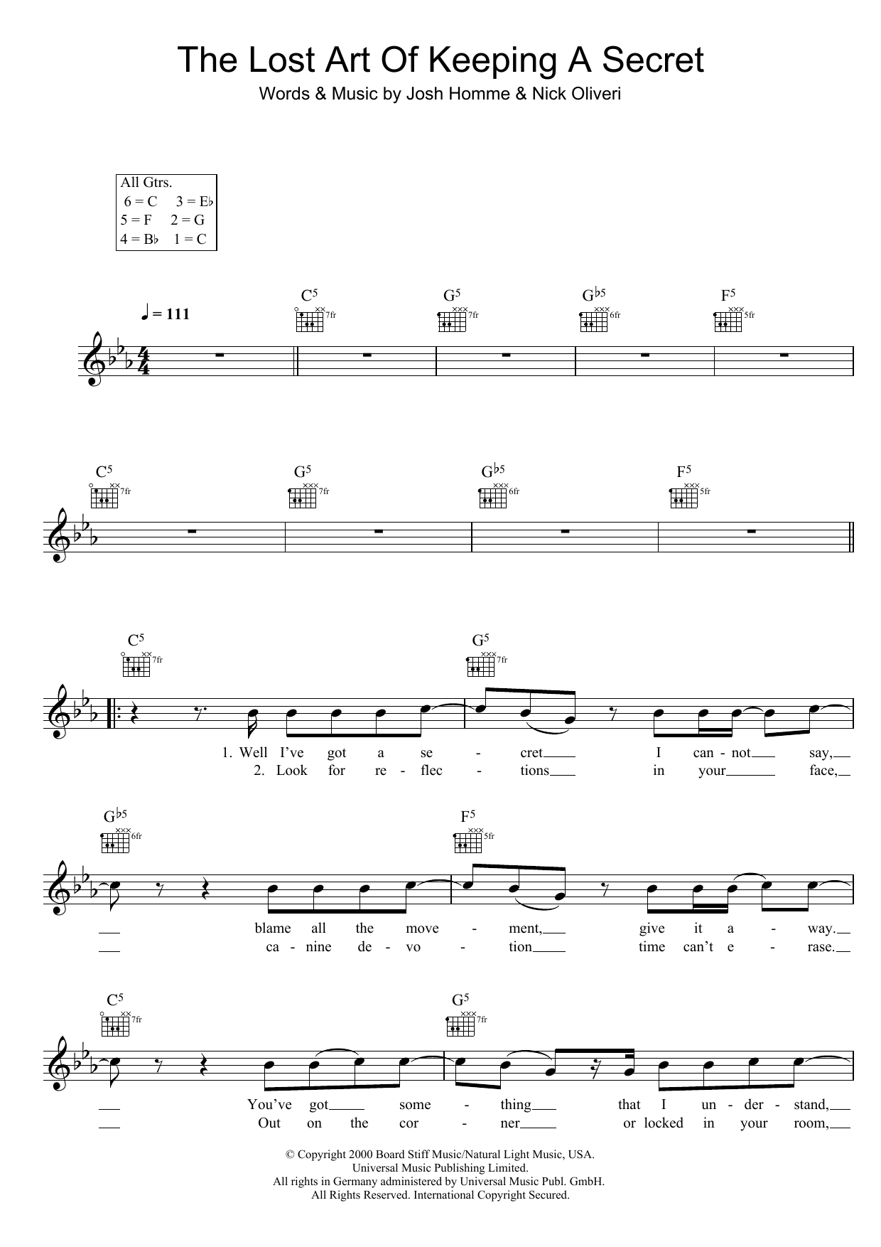 Produktgalerie: Seite 1 von 1 The Lost Art Of Keeping A Secret, Queens Of The Stone Age, Melodieinstrument