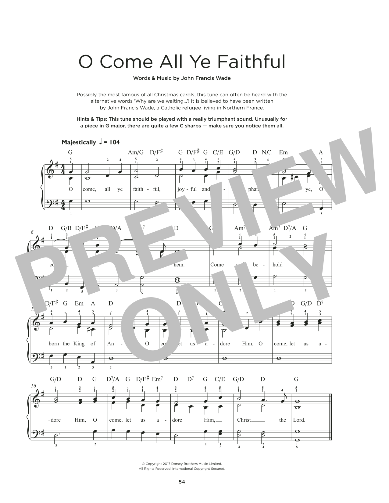Produktbild zu: O Come, All Ye Faithful