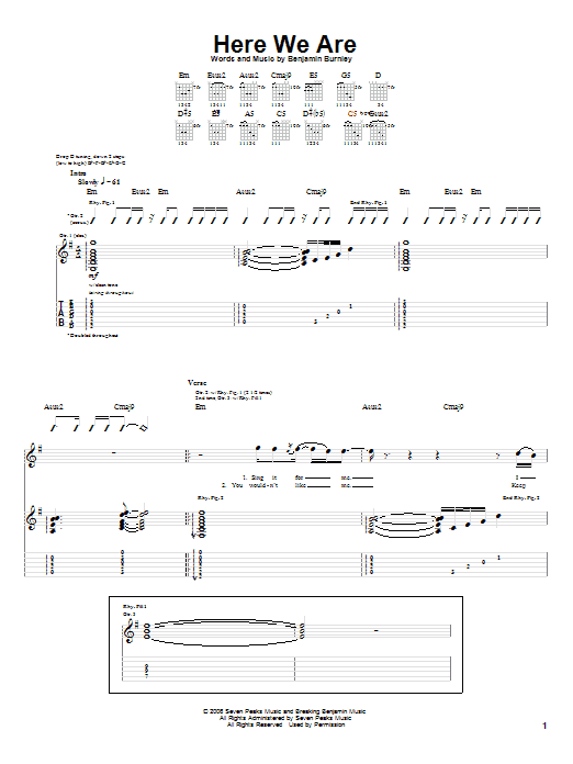 Produktgalerie: Seite 1 von 1 Here We Are, Breaking Benjamin, Gitarre