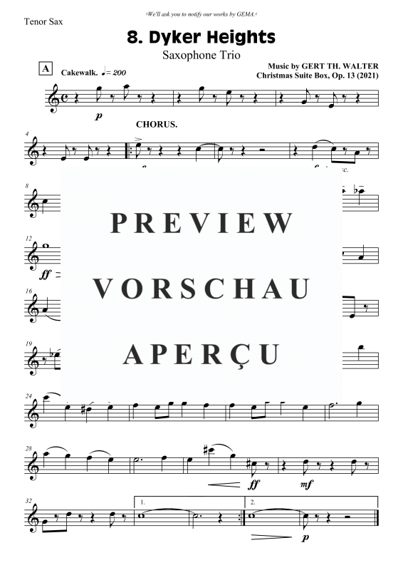Produktgalerie: Seite 5 von 6 Dyker Heights, , (Saxophon Trio)