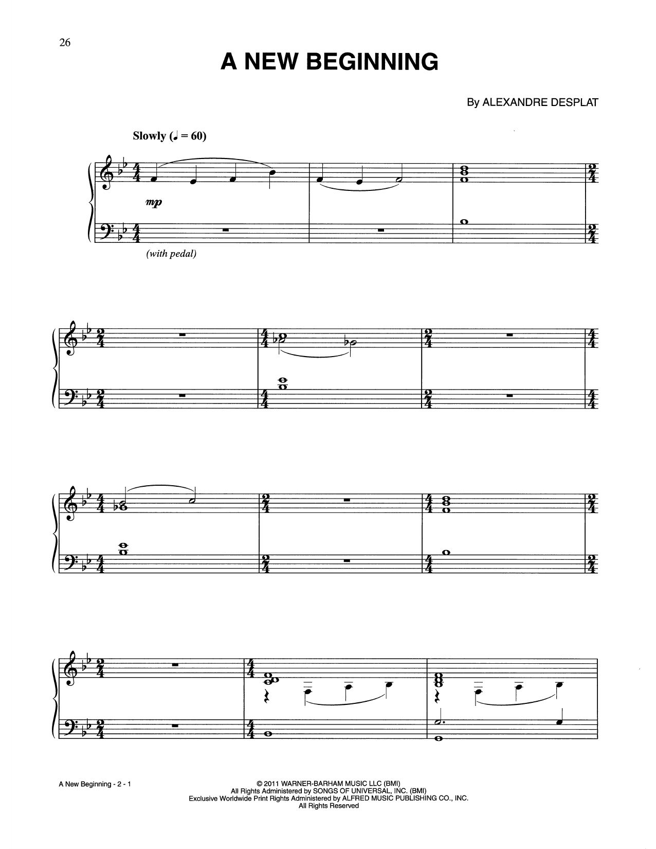 Produktbild zu: A New Beginning (from Harry Potter)