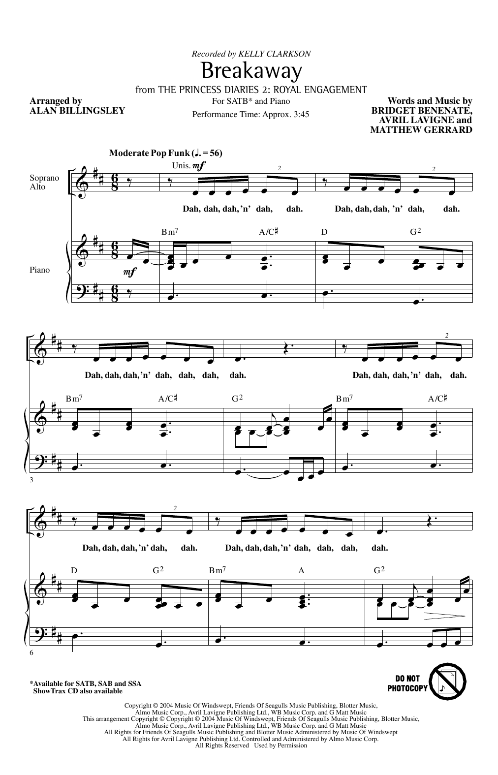 Produktbild zu: Breakaway (arr. Alan Billingsley)
