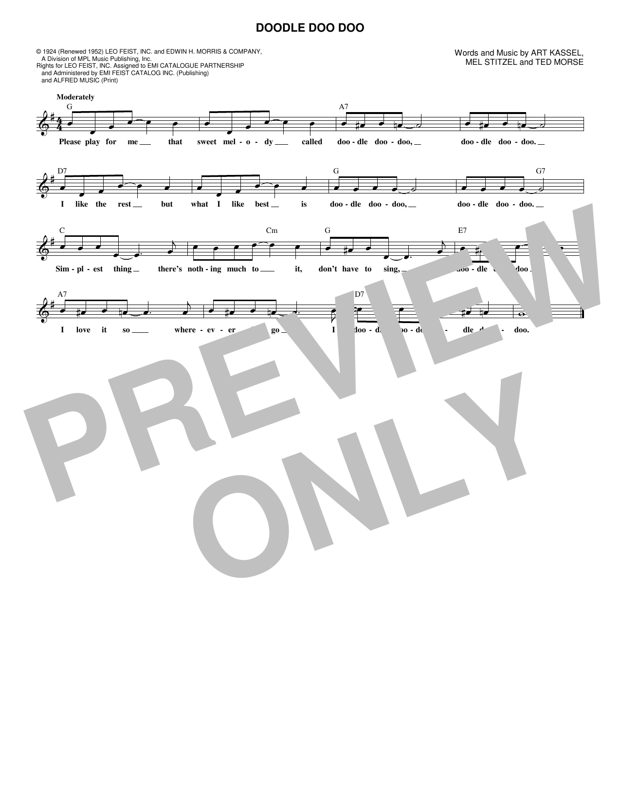 Produktgalerie: Seite 1 von 1 Doodle Doo Doo, Ted Morse, Melodieinstrument
