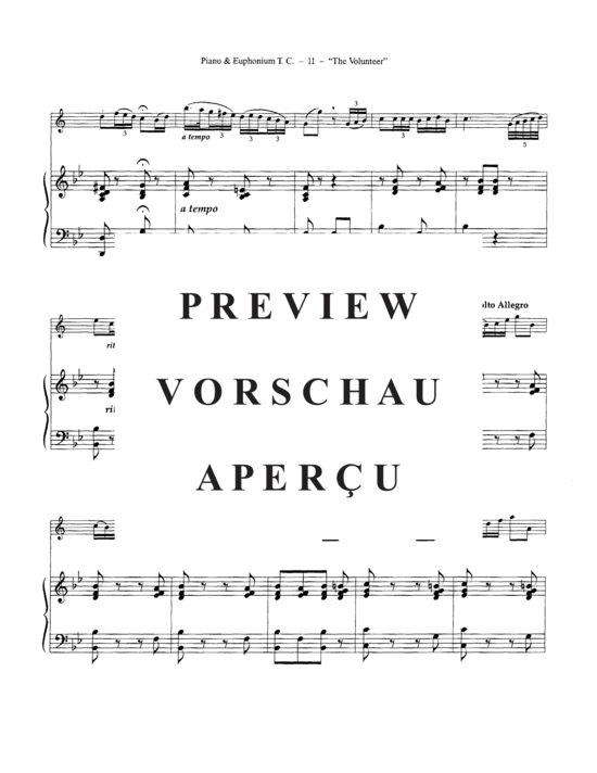 Product gallery: Page 15 of 21 The Volunteer , , (euphonium/cornet in Bb + piano)